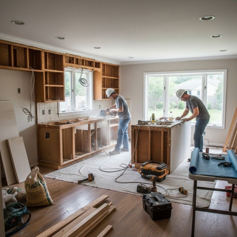Kitchen Island Installation